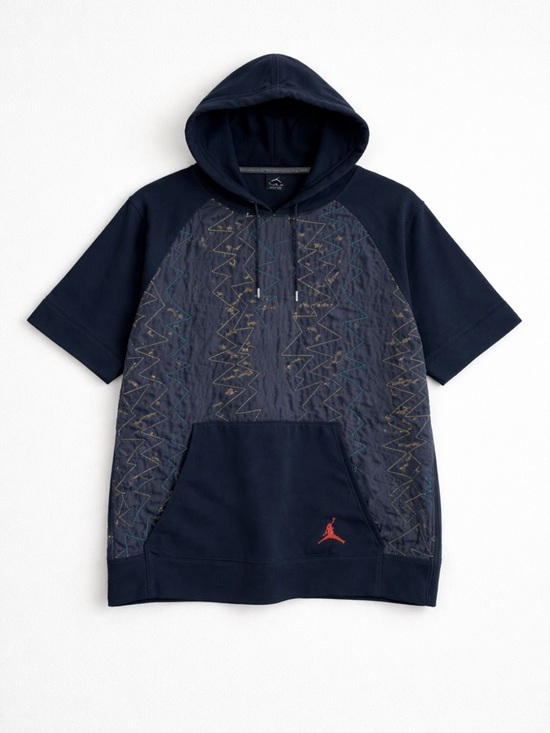 Nike Other - Nike Air Jordan VII Hoodie Mens Medium Navy Embroidered Jumpman Pullover Hoodie